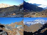 15 02 Trail From Tuli Kharka To First Zatrawa La Pass The trail from Tuli Kharka climbs in just 60 minutes to the Zatrawa La (4600m) marked by mani and chorten, with views of Karyolung, Khatang, Panaltopa, Tengkangpoche, Tengi Ragi Tau, Nupla, Kongde Lho, and Kongde Shar.
